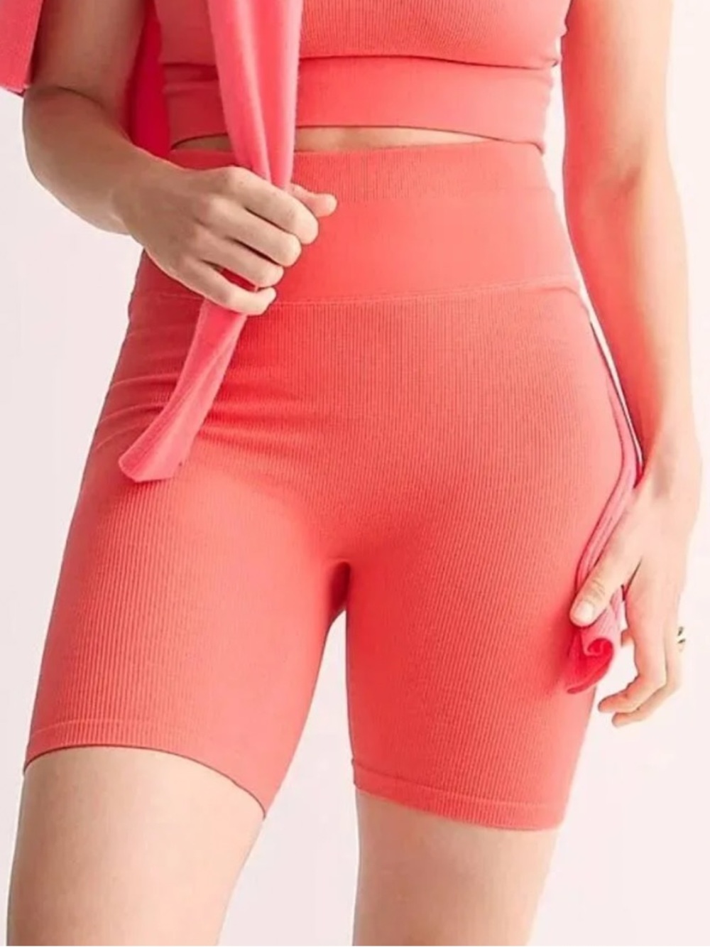 J. Crew SculptStretch high-rise ribbed bike short